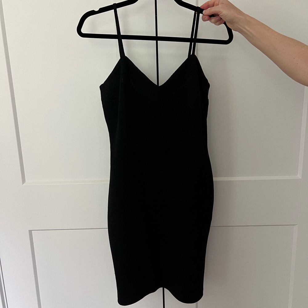 St. John Black Sheath Mini Dress